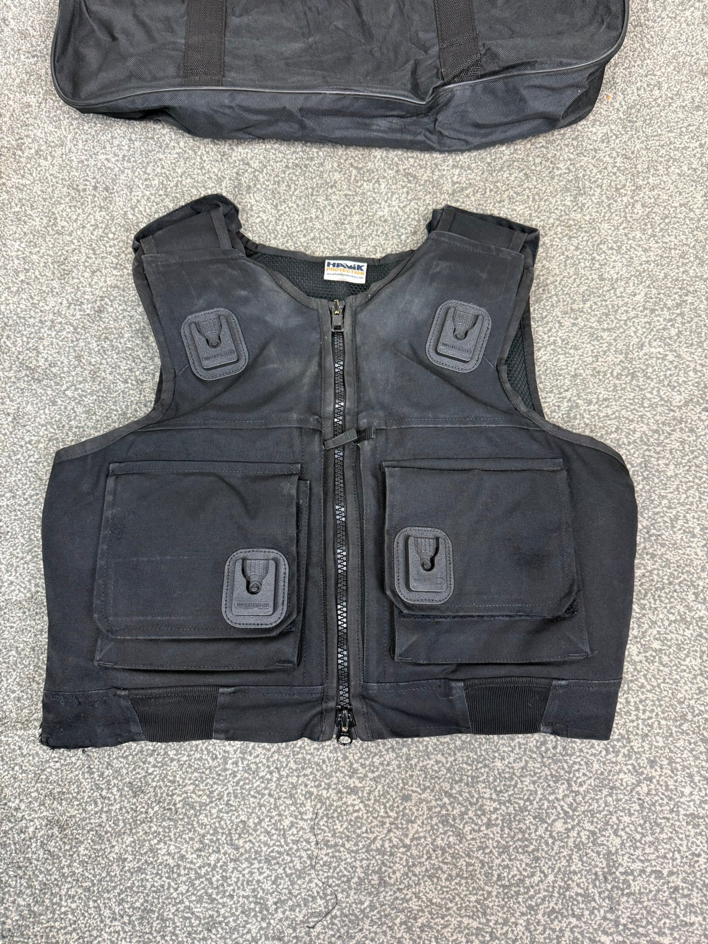 Ex Police Black Hawk Body Armour Vest & Bag Anti Stab & Ballistic HG1A & KR1 Security - MEDIUM