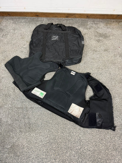 Ex Police Black Hawk Body Armour Vest & Bag Anti Stab & Ballistic HG1A & KR1 Security - MEDIUM