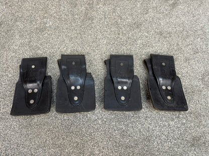 Ex Police Leather MP5 Double Mag Belt Pouch Airsoft Display