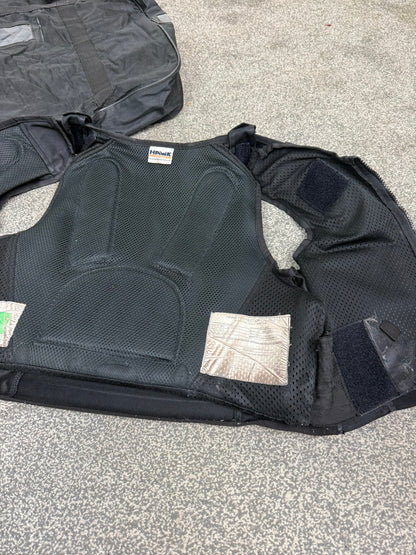 Ex Police Black Hawk Body Armour Vest & Bag Anti Stab & Ballistic HG1A & KR1 Security - MEDIUM
