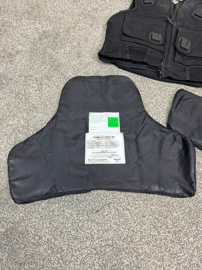 Ex Police Black Hawk Body Armour Vest & Bag Anti Stab & Ballistic HG1A & KR1 Security - MEDIUM