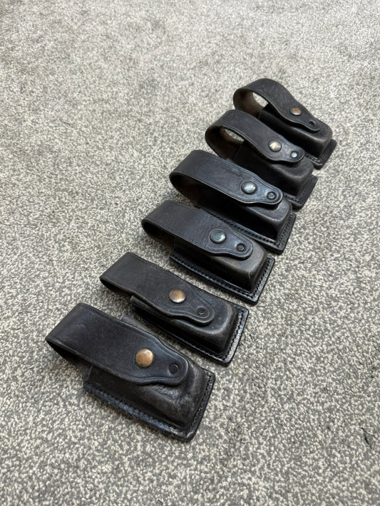6x Ex Police Leather MP5 Mag Pouch Belt Pouch JOB LOT Airsoft Display