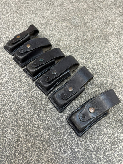 6x Ex Police Leather MP5 Mag Pouch Belt Pouch JOB LOT Airsoft Display
