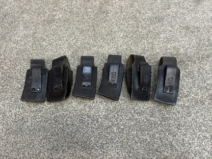 6x Ex Police Leather MP5 Mag Pouch Belt Pouch JOB LOT Airsoft Display