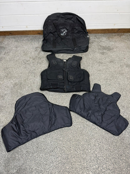 Ex Police Black Hawk Body Armour Vest & Bag Anti Stab & Ballistic HG1A & KR1 Security - MEDIUM