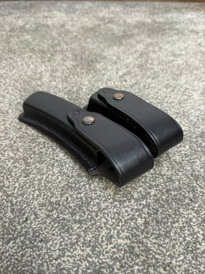 Ex Police H&K MP5 Double Mag Leather Belt Pouch Airsoft Display