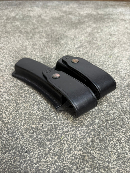 Ex Police H&K MP5 Double Mag Leather Belt Pouch Airsoft Display