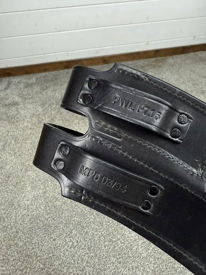 Ex Police H&K MP5 Double Mag Leather Belt Pouch Airsoft Display