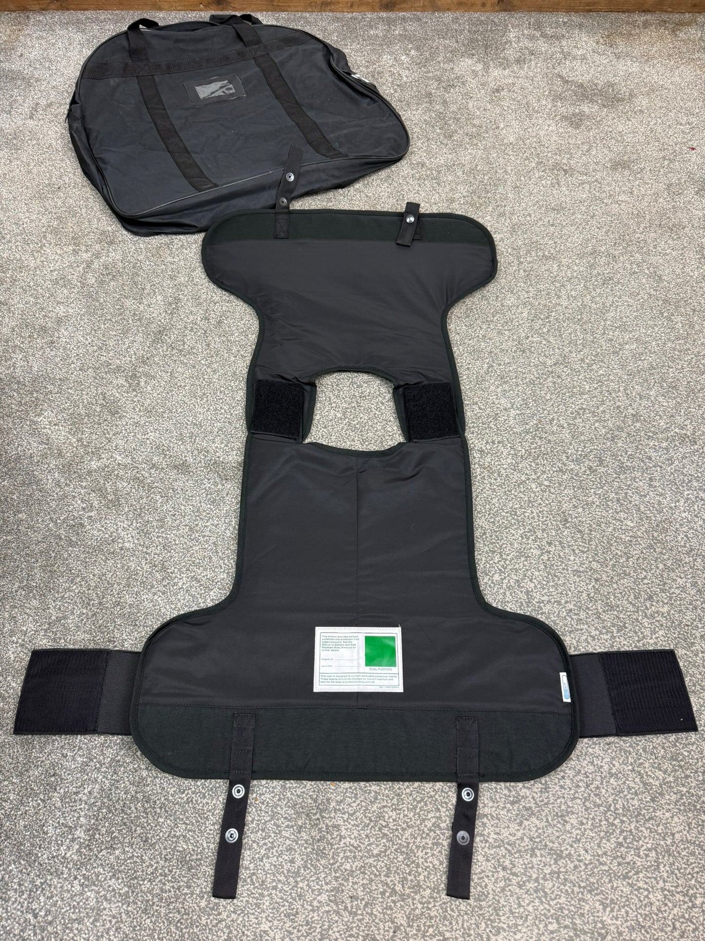 Ex Police Mehler Body Armour Vest & Bag Anti Stab & Ballistic HG1A & KR1 Security - LARGE