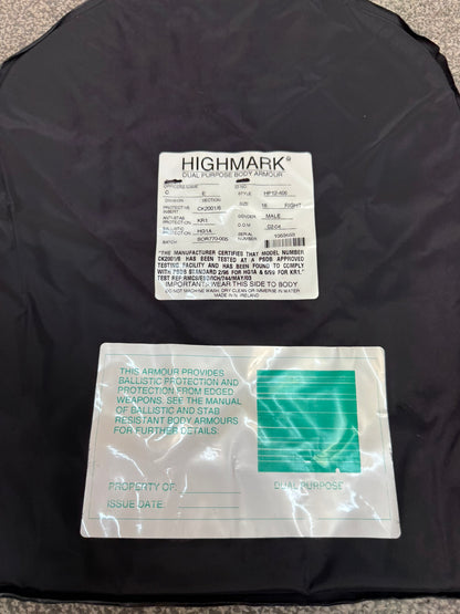 Ex Police Highmark Body Armour Vest Anti Stab & Ballistic HG1A & KR1 XL Security Film