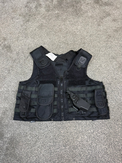 Ex Police Black Safariland Vest Molle Holster Tactical Utility Security Vest XL