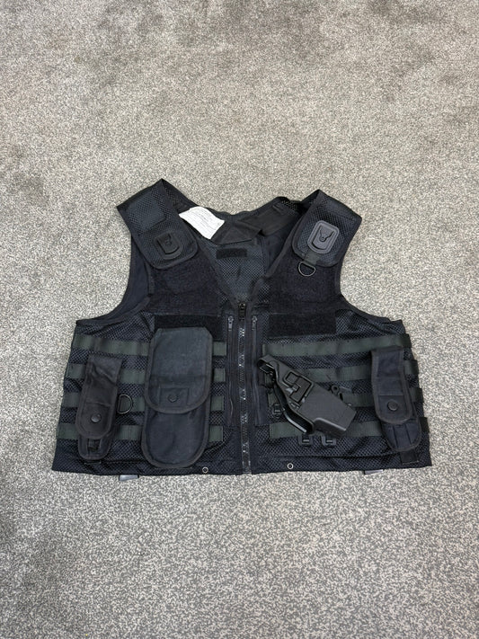 Ex Police Black Safariland Vest Molle Holster Tactical Utility Security Vest XL
