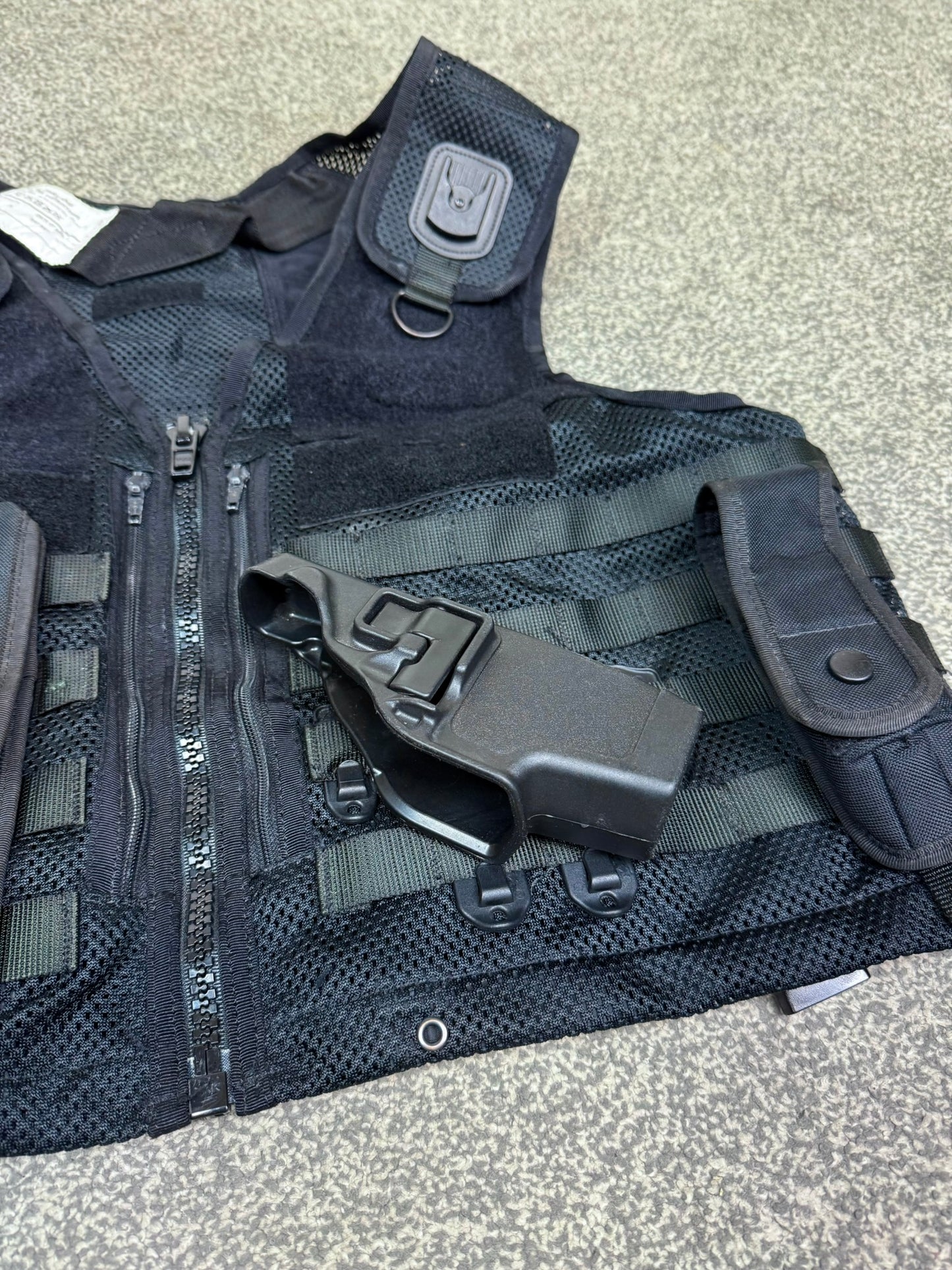 Ex Police Black Safariland Vest Molle Holster Tactical Utility Security Vest XL