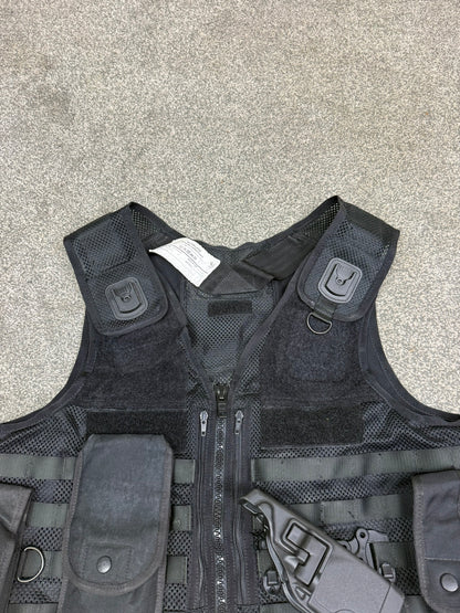 Ex Police Black Safariland Vest Molle Holster Tactical Utility Security Vest XL