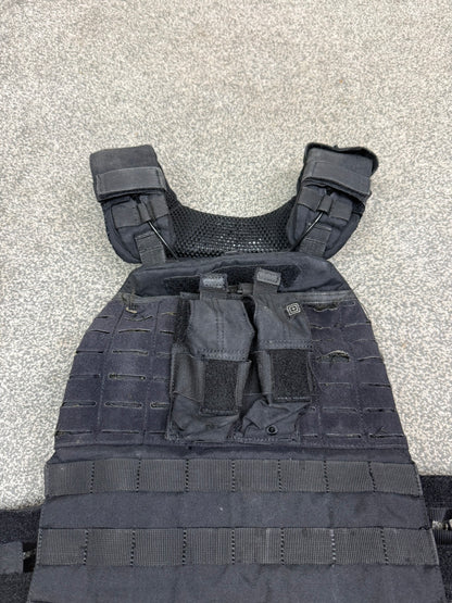 5.11 TacTec MOLLE Plate Carrier Vest Black Security Patrol Airsoft