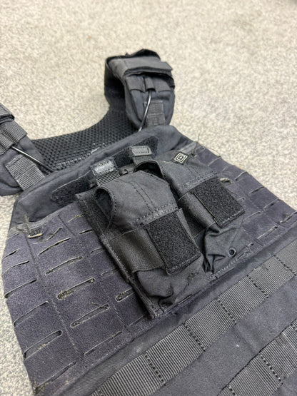 5.11 TacTec MOLLE Plate Carrier Vest Black Security Patrol Airsoft