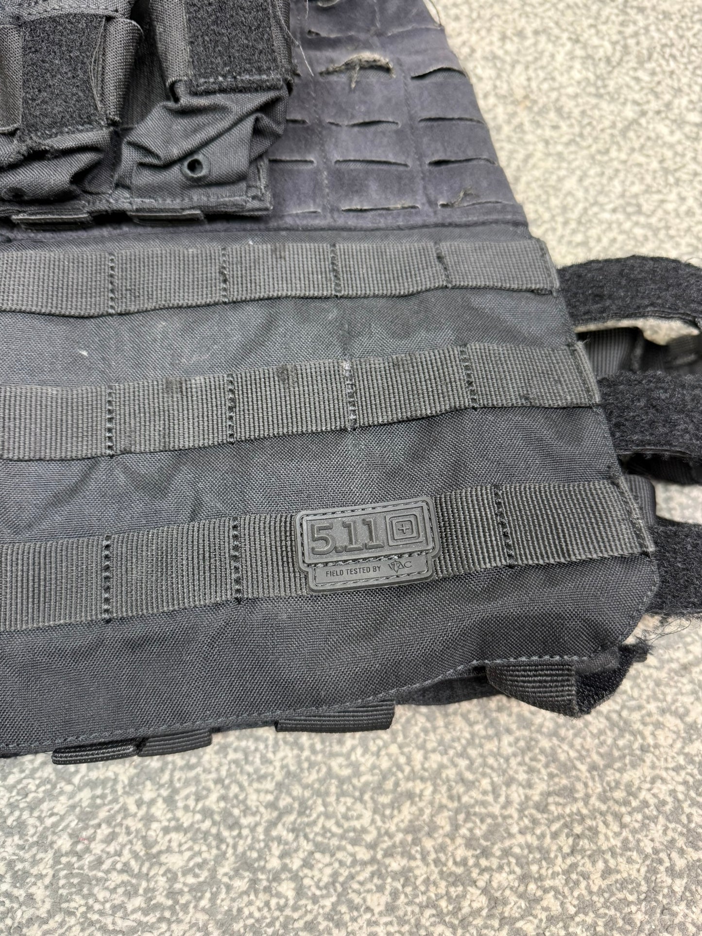 5.11 TacTec MOLLE Plate Carrier Vest Black Security Patrol Airsoft