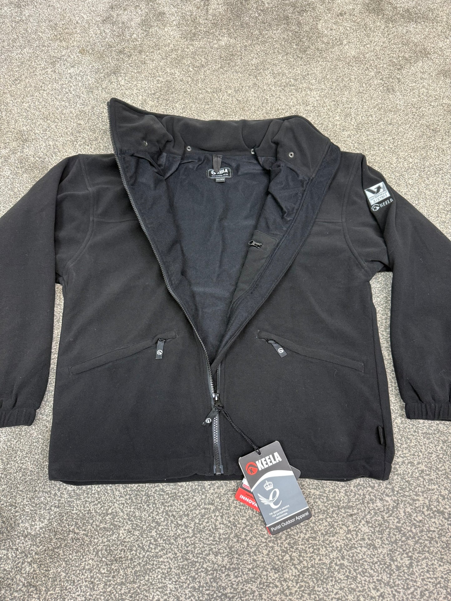 NEW Ex Police Keela Neptune Black Fleece Windproof Waterproof - XS