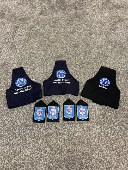 Essex Police Volunteer Police Cadet VPC Epaulettes & Brassards Collector Memorabilia Display
