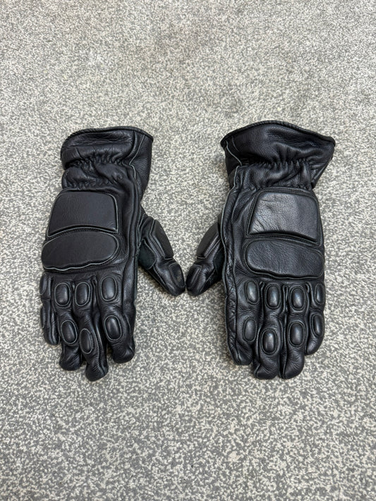 Ex Police MLA Defender Leather Riot Gloves Size 10 Motorcycle Biker Paintball Airsoft Security