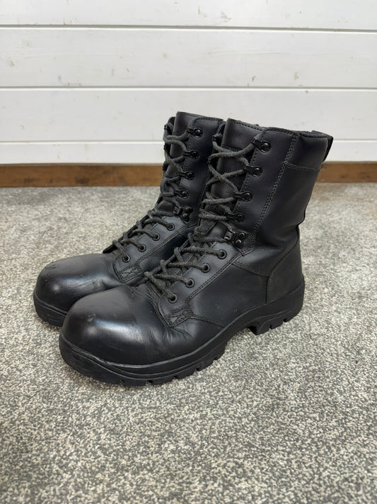 Ex Police Magnum Elite Shield Combat Boots Black Leather UK 10.5 Security Work
