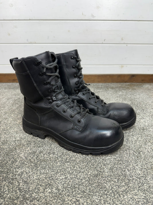 Ex Police Magnum Elite Shield Combat Boots Black Leather UK 10.5 Security Work