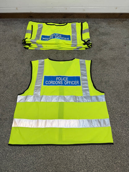 Ex Police Hi Vis Vests x7 JOB LOT Collector Display Film / TV Uniform