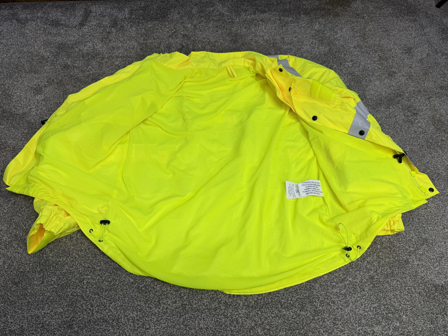 Ex Police Hi Vis Cycle Jacket Cycling Waterproof Scooped Back Security Model 597