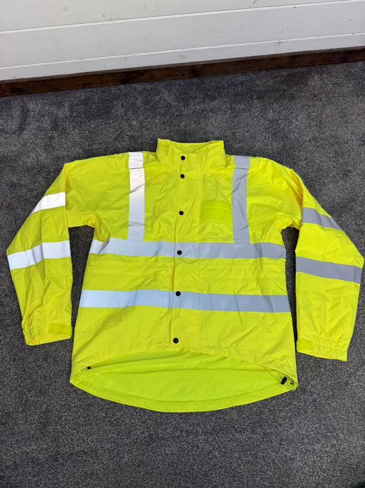 Ex Police Hi Vis Cycle Jacket Cycling Waterproof Scooped Back Security Model 597