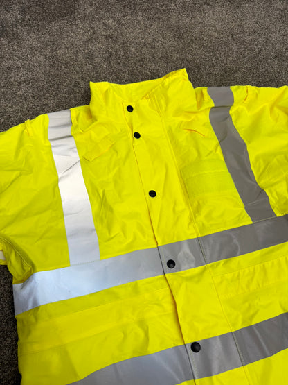 Ex Police Hi Vis Cycle Jacket Cycling Waterproof Scooped Back Security Model 597