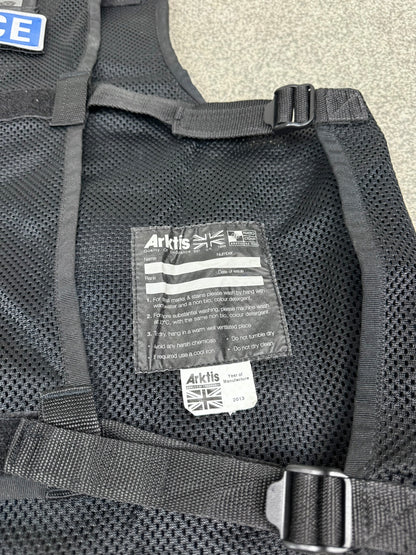 Ex Essex Police Black Arktis Tactical Utility Vest & Pouches Security Airsoft - Medium