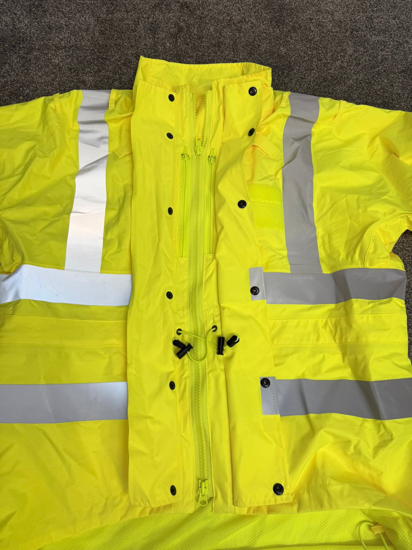 Ex Police Hi Vis Cycle Jacket Cycling Waterproof Scooped Back Security Model 597
