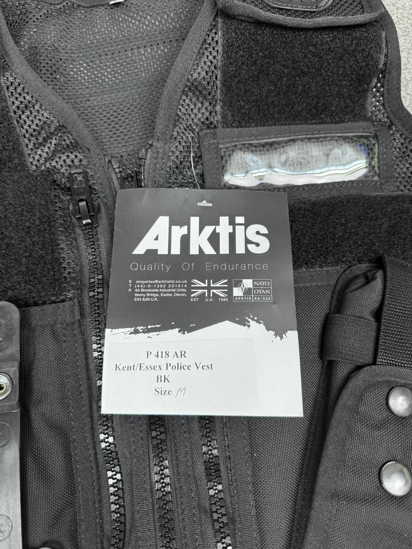 NEW Arktis Vest Black Tactical Utility Vest & Pouches Security Airsoft - Medium