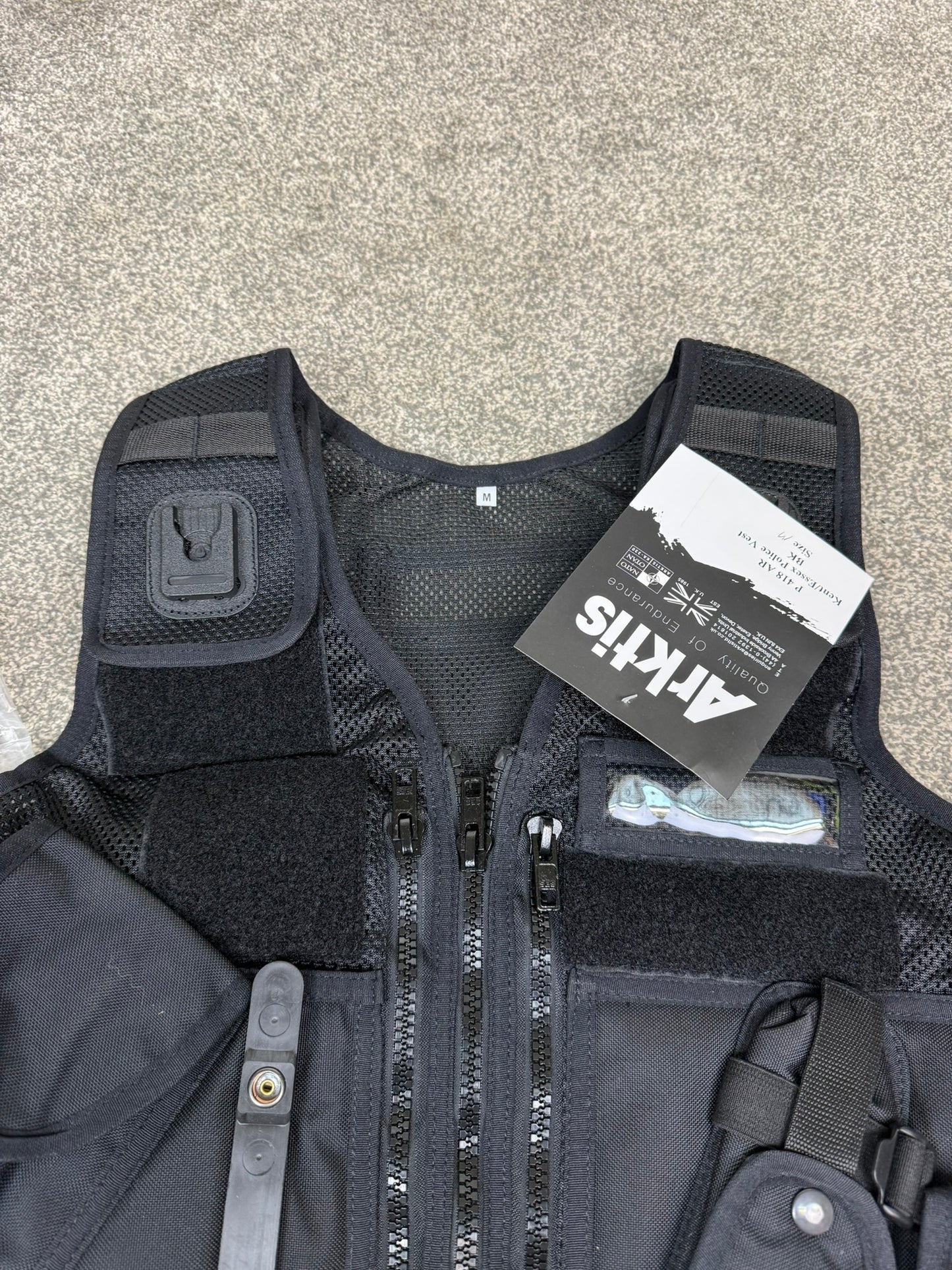 NEW Arktis Vest Black Tactical Utility Vest & Pouches Security Airsoft - Medium