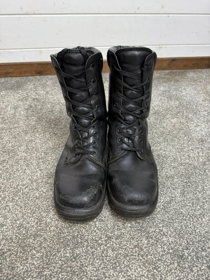 Ex Police Black Leather Boots Bata Industrials Safety Steel Toe UK 9