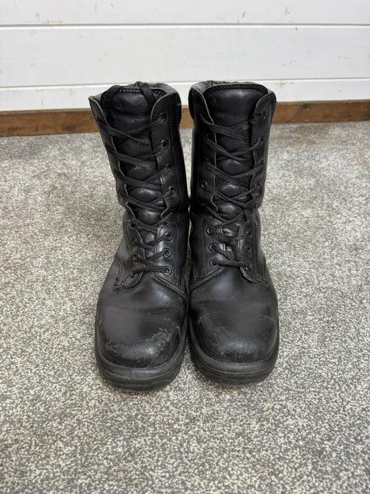 Ex Police Black Leather Boots Bata Industrials Safety Steel Toe UK 9