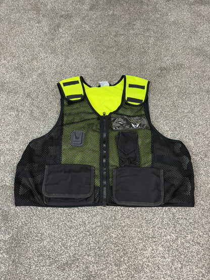 Ex Police Black & Yellow Mesh Vest Event Marshall Security SIA