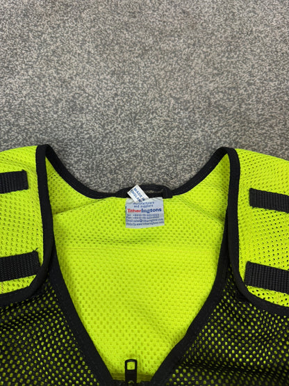Ex Police Black & Yellow Mesh Vest Event Marshall Security SIA