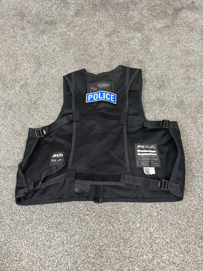 Ex Essex Police Black Arktis Tactical Utility Vest & Pouches Security Airsoft - Medium