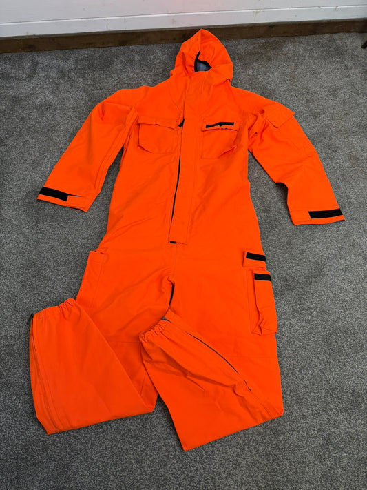 Ex Police Orange Remploy CBRN Peeler Waterproof Coverall Overall Suit 180/100