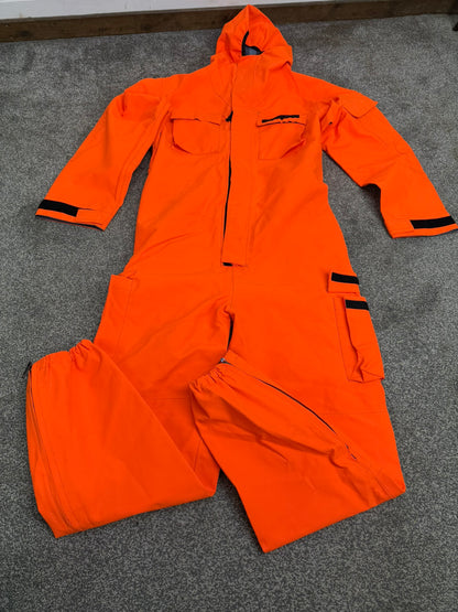 Ex Police Orange Remploy CBRN Peeler Waterproof Coverall Overall Suit 180/100