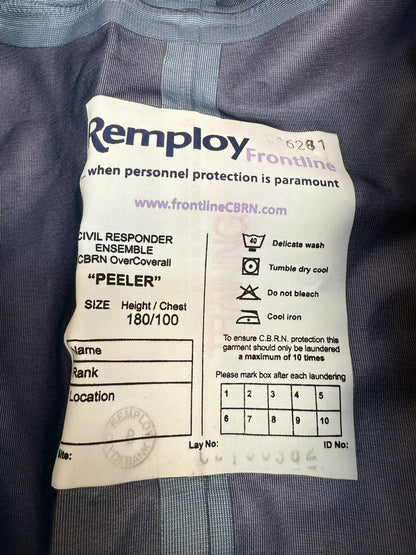 Ex Police Orange Remploy CBRN Peeler Waterproof Coverall Overall Suit 180/100