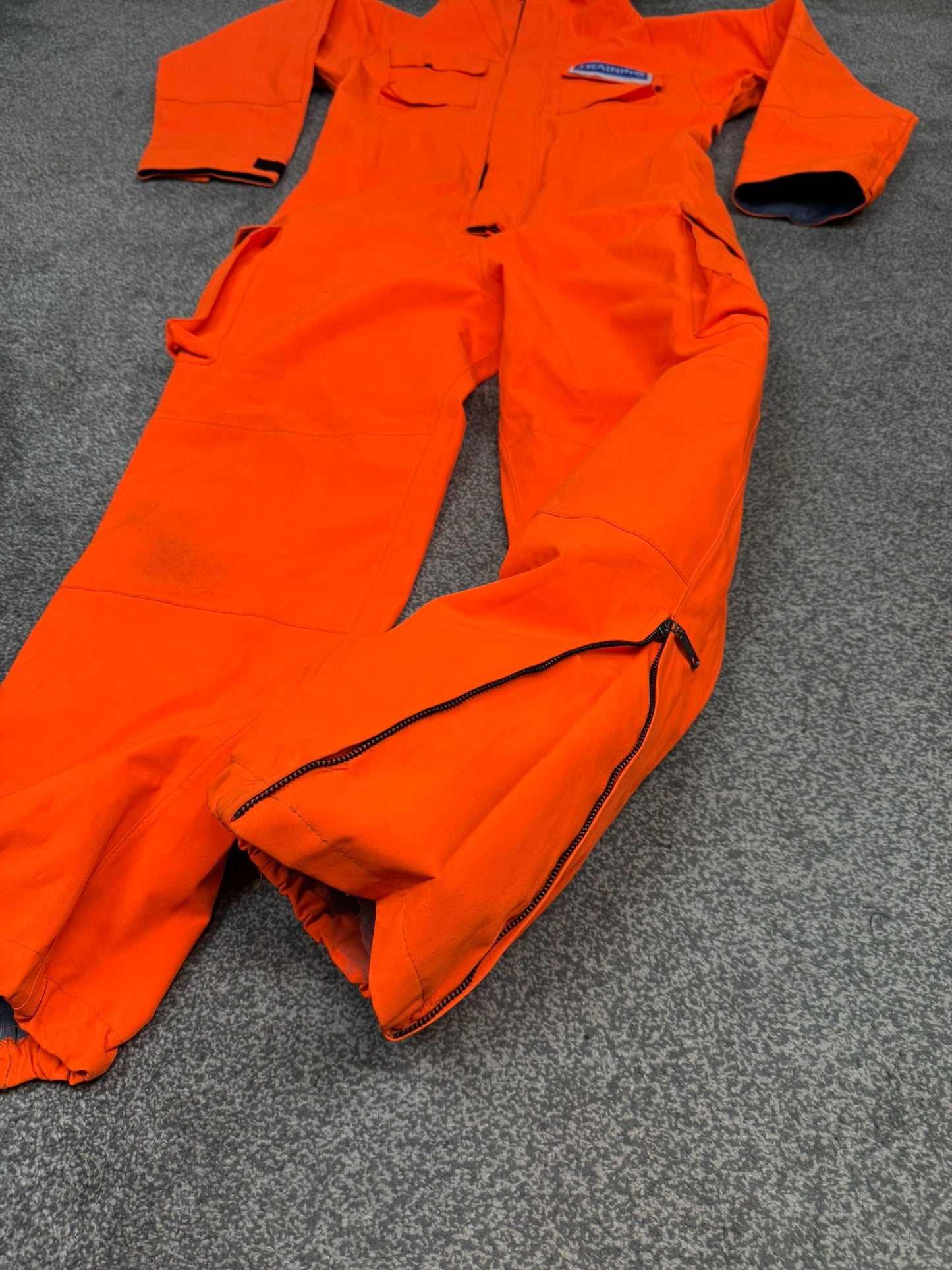 Ex Police Orange Remploy CBRN Peeler Waterproof Coverall Overall Suit 180/100