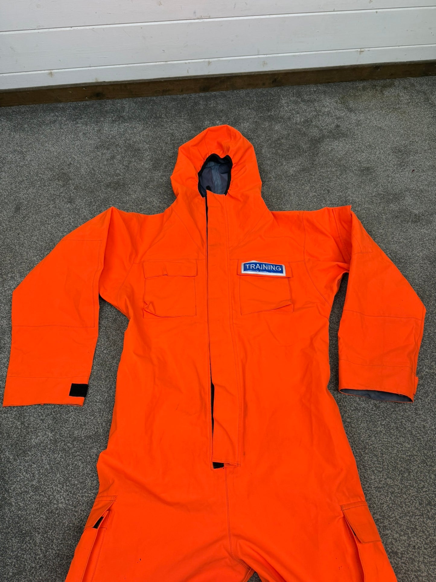Ex Police Orange Remploy CBRN Peeler Waterproof Coverall Overall Suit 180/100