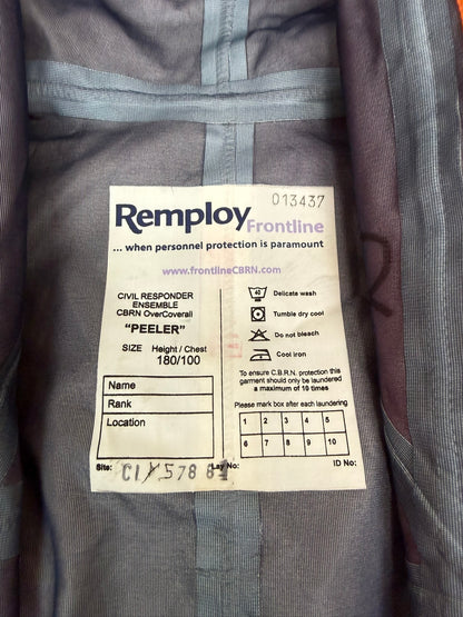 Ex Police Orange Remploy CBRN Peeler Waterproof Coverall Overall Suit 180/100