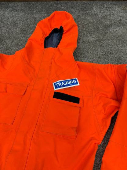 Ex Police Orange Remploy CBRN Peeler Waterproof Coverall Overall Suit 180/100