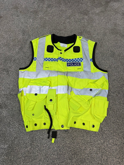 Ex Police Badged Hi Vis Utility Tactical Vest Gilet Yaffy 232 VGC - Medium