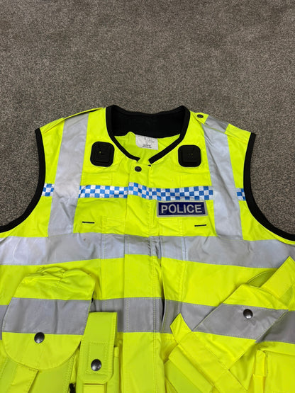 Ex Police Badged Hi Vis Utility Tactical Vest Gilet Yaffy 232 VGC - Medium