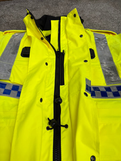Ex Police Hi-Vis Waterproof Jacket Model 9 Quilted Liner Horse Riding Security Outdoor With Klickfast