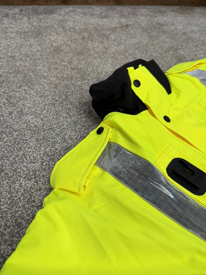 Ex Police Hi-Vis Waterproof Jacket Model 9 Quilted Liner Horse Riding Security Outdoor With Klickfast